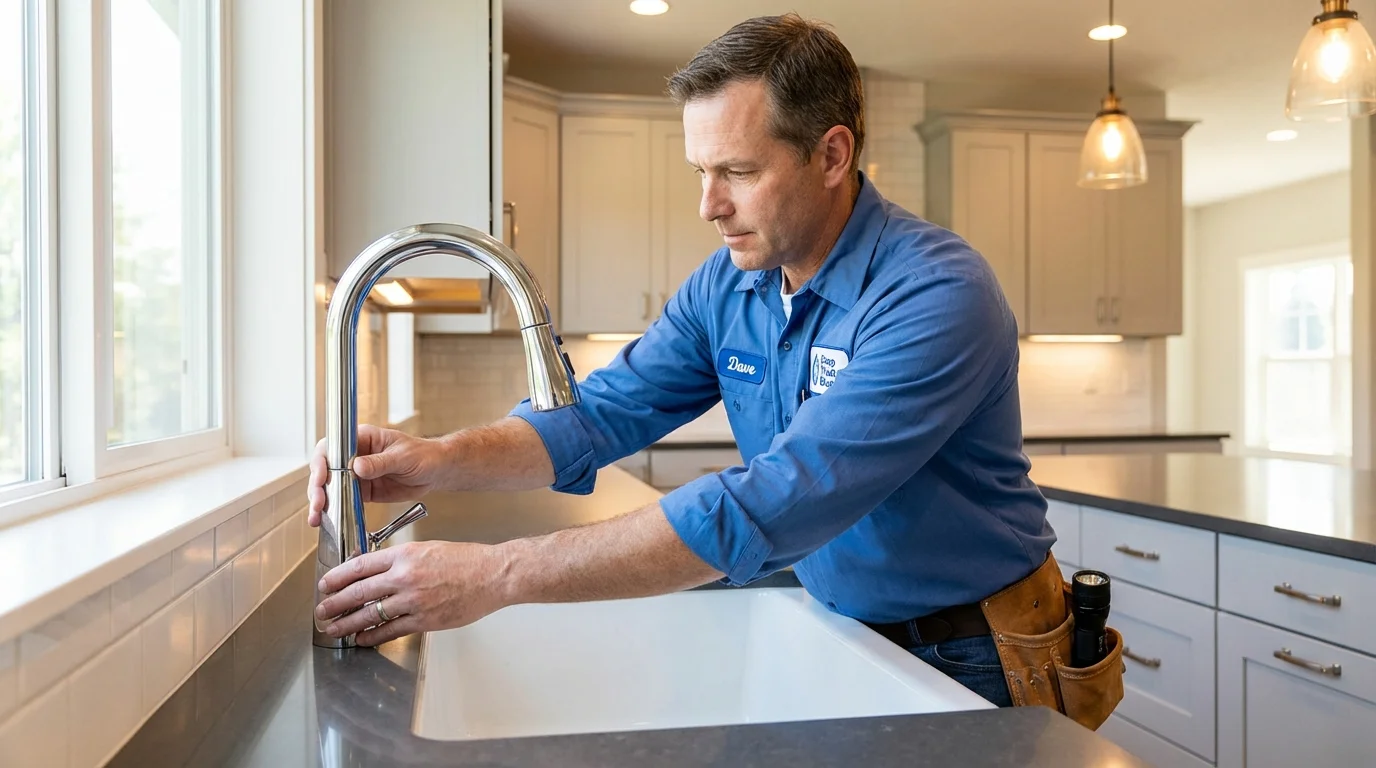 Kitchen faucet installation by Johns Plumbing LLC in New Britain